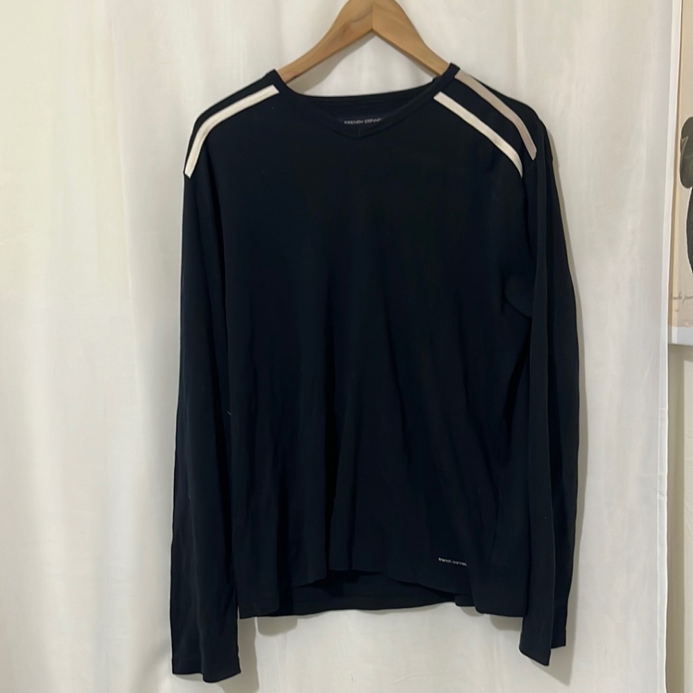 French Connection 100% Cotton Black Long Sleeve Sweater